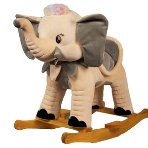 راکر فیل کودک چوبی کرم -اسباب بازی